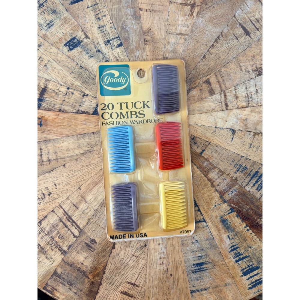 Vintage Goody 20 Tuck Combs Fashion Wardrobe Kant-Slip Hair Side Combs 1982 USA